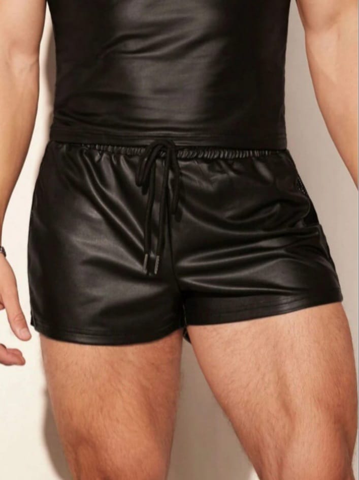 Midnight Edge Faux Leather Shorts
